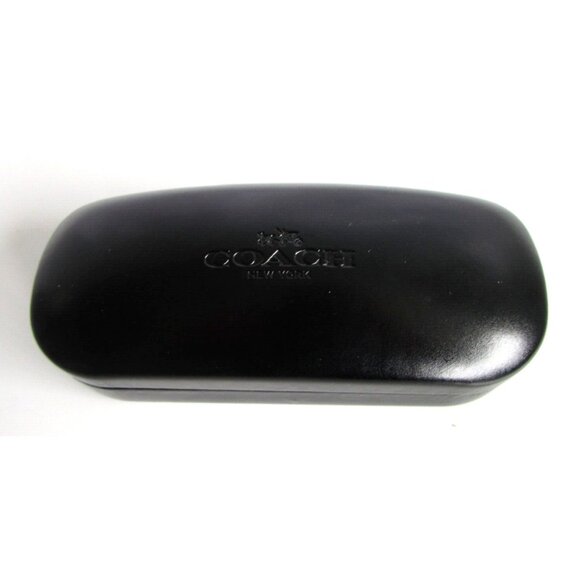 COACH New York Eyeglasses/Sunglasses Clamshell Case - Black & Coach Cloth/Wipe - Picture 1 of 13